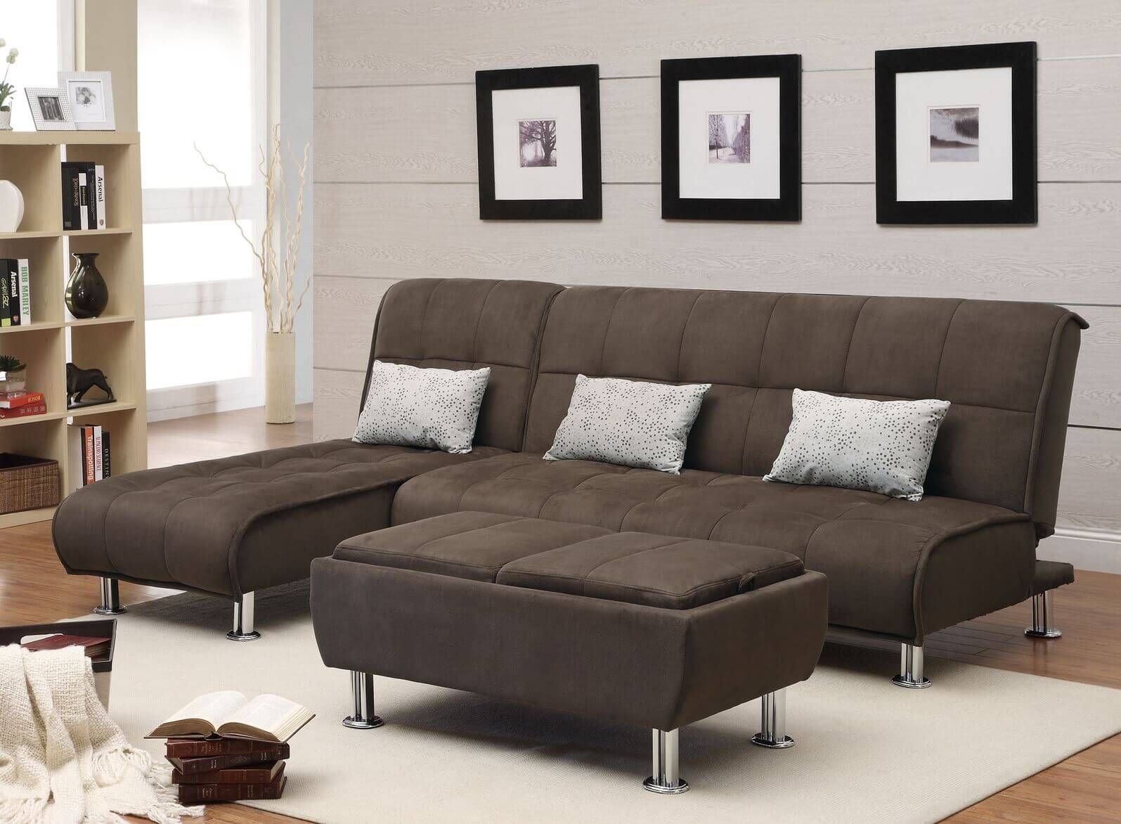 sofa bed with coffee table