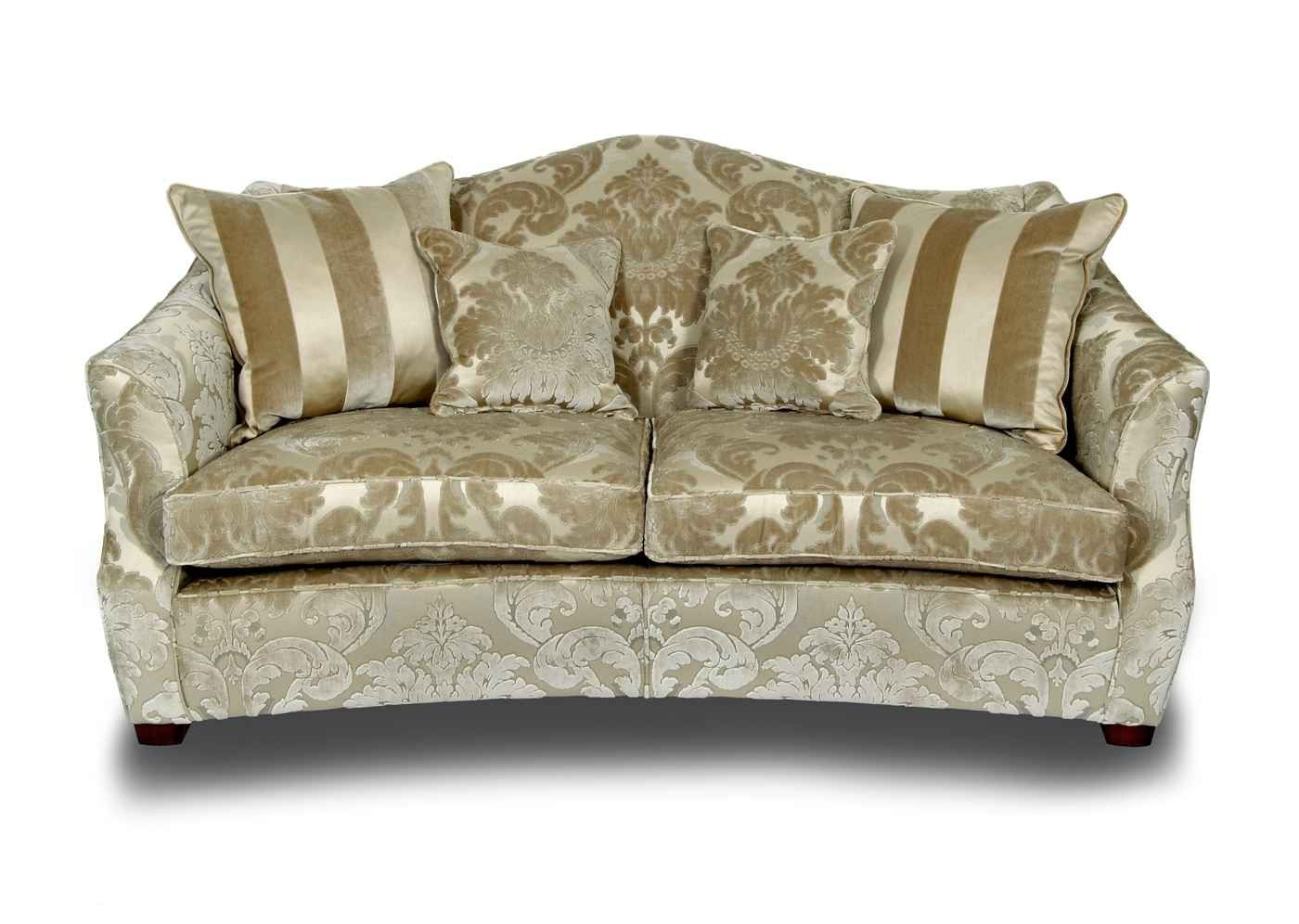 55 Fabric Sofas Living Room Fabric Three Cushion Sofa 7305 31 At Intended For Elegant Fabric Sofas (View 6 of 12)