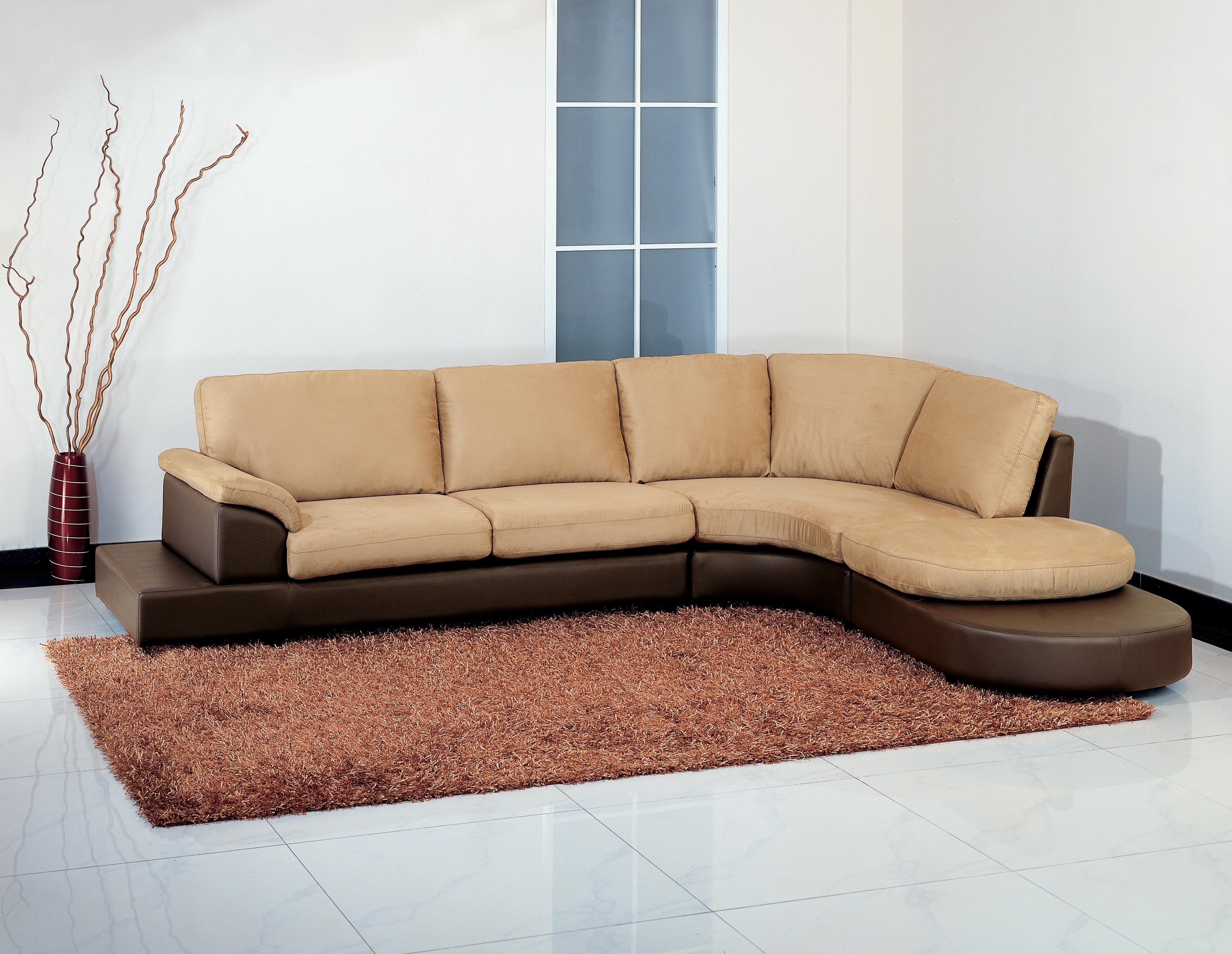 Abson Living Charlotte Beige Sectional Sofa And Ottoman Goodca Pertaining To Abbyson Living Charlotte Dark Brown Sectional Sofa And Ottoman (View 3 of 12)