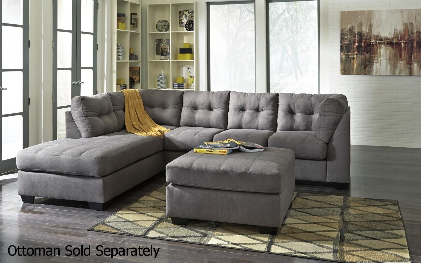 Ashley 4520016 4520067 Grey Fabric Sectional Sofa Steal A Sofa Inside Fabric Sectional Sofa (Photo 3 of 12)