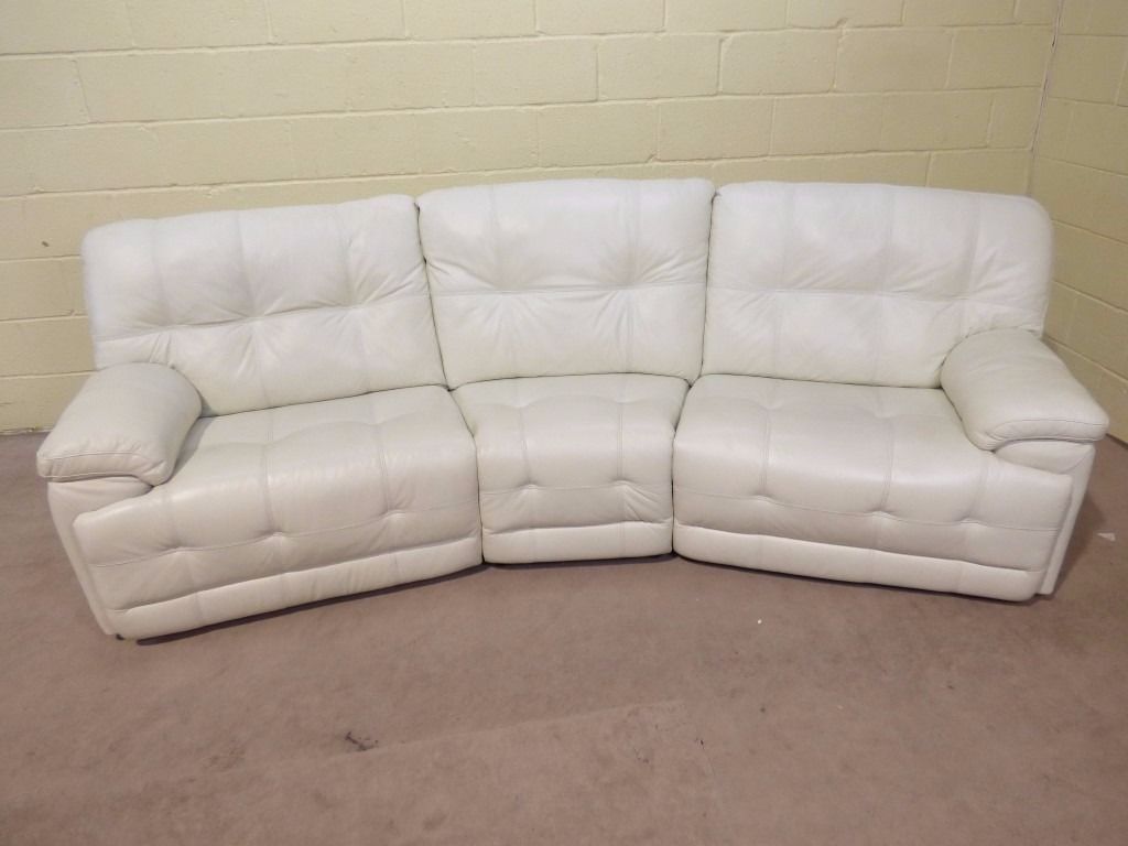 Axis 4 Seater Curved Electric Reclining Sofa 100 Leather In Intended For Curved Recliner Sofa (View 6 of 12)