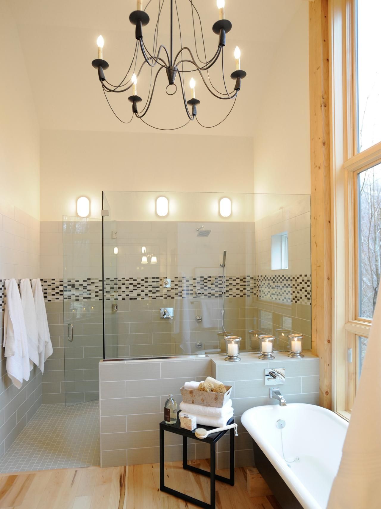 Bathrooms Cool Bathroom With White Bathtub And Modern Bathroom In Modern Bathroom Chandeliers (Photo 9 of 12)