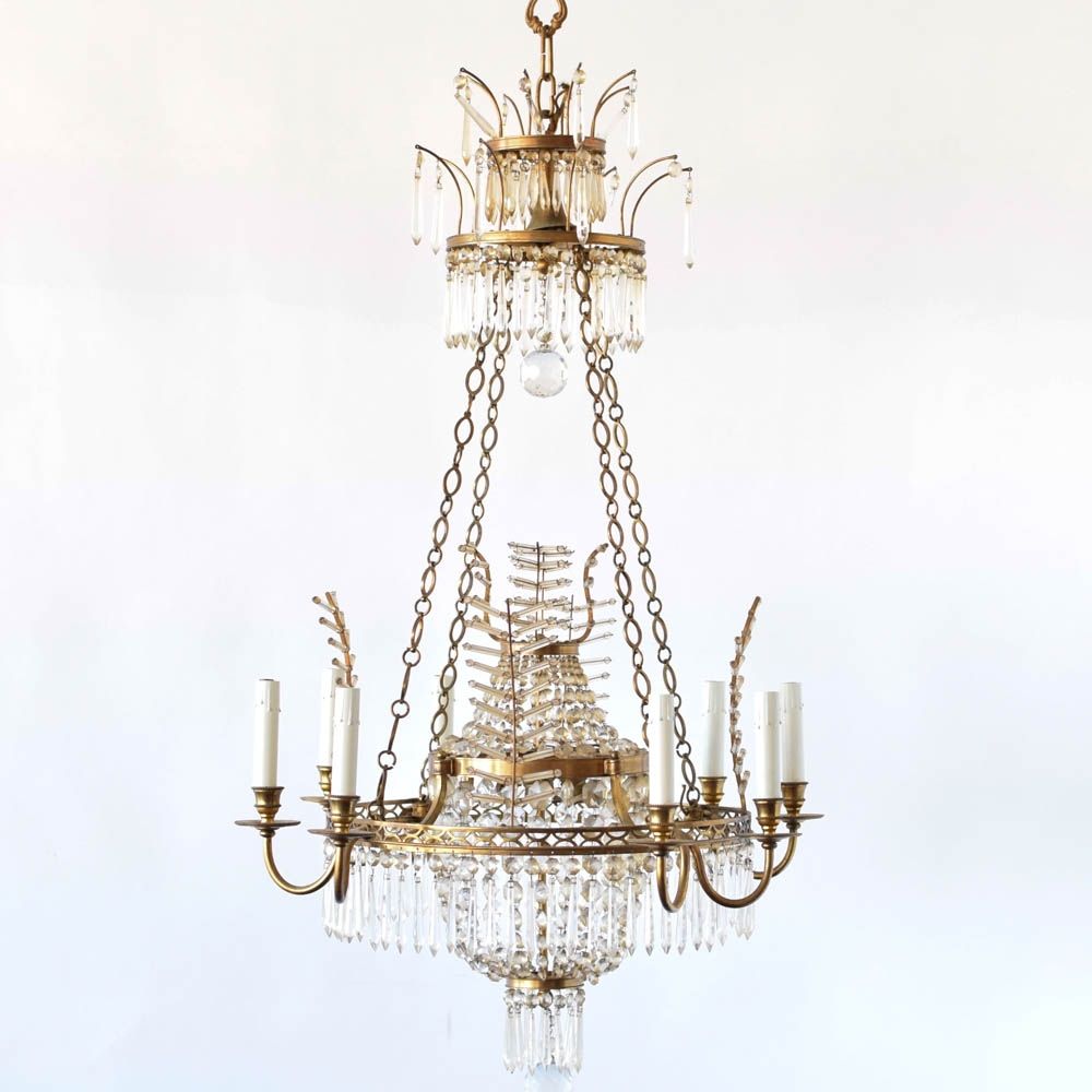 Bronze Chandelier W Crystal Branch Forms The Big Chandelier With Crystal Branch Chandelier (Photo 11 of 12)