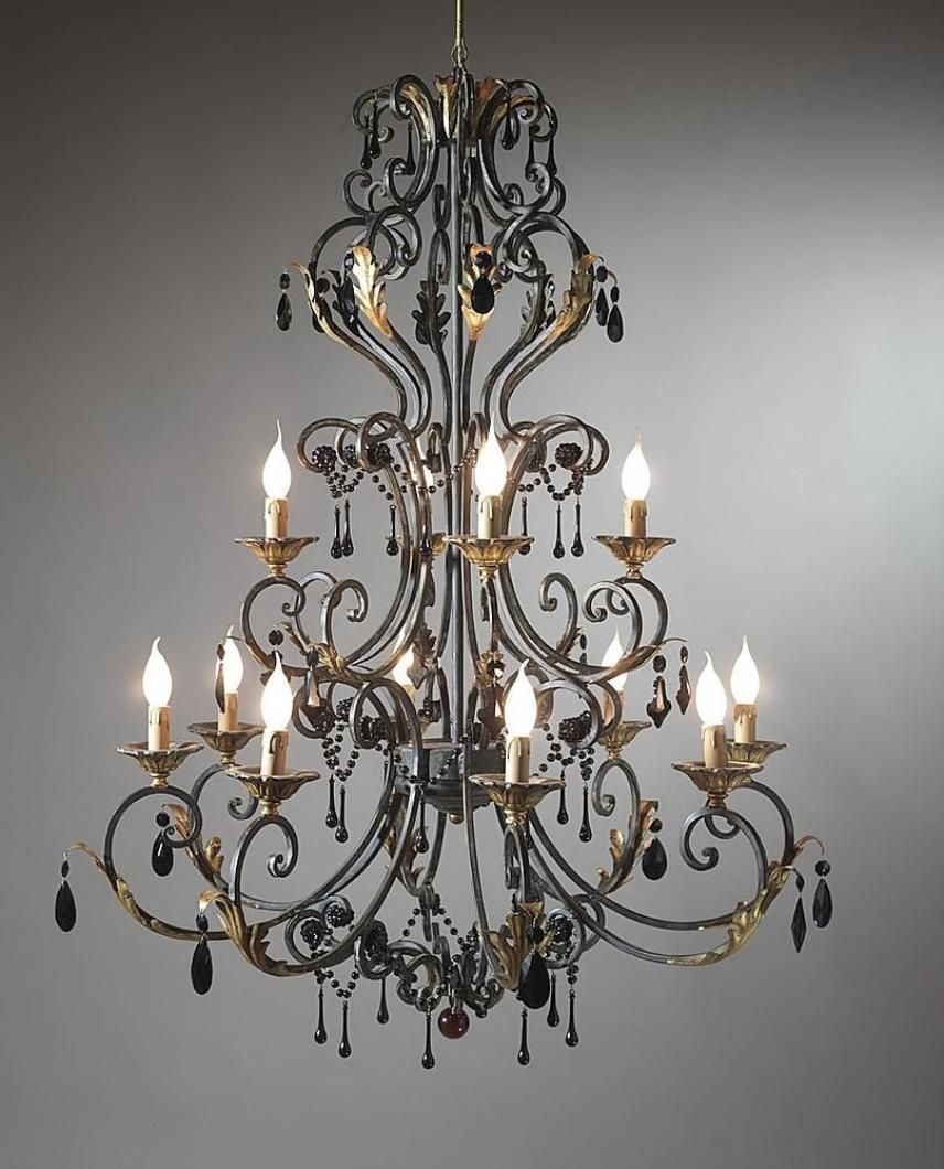 Chandelier Chandelier Images About Wrought Iron Lighting On Pertaining To Cast Iron Chandelier (View 9 of 12)