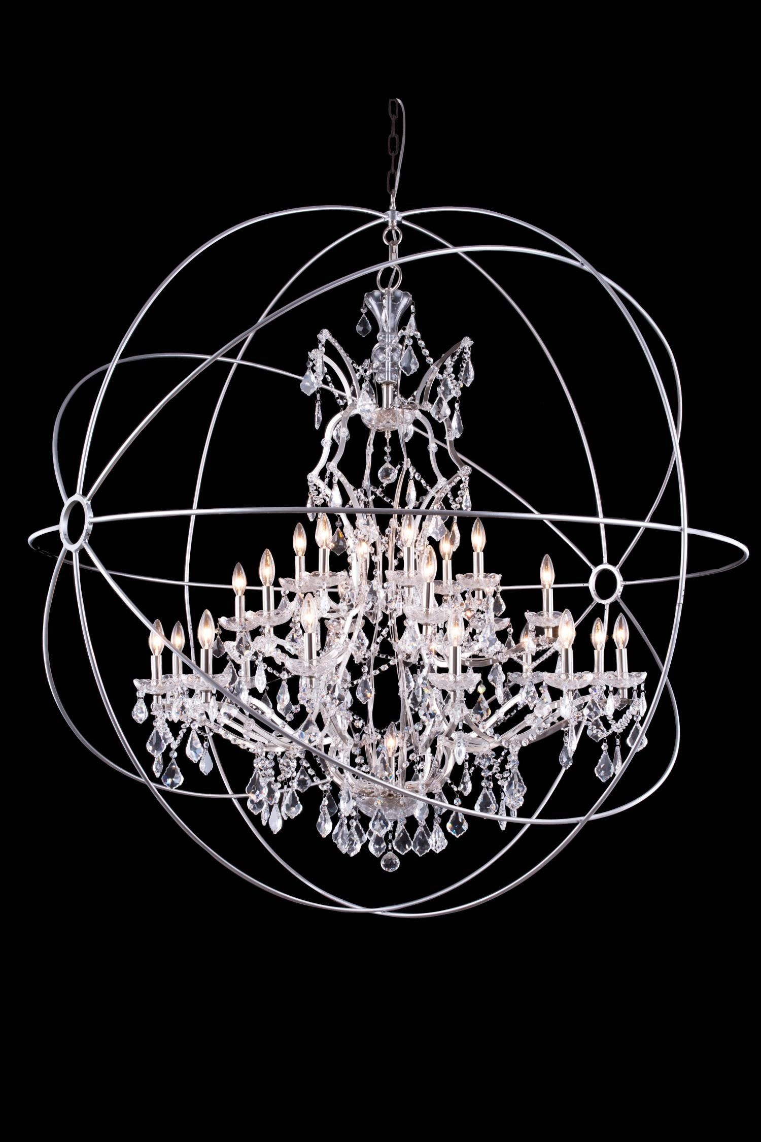 Chandelier Inspiring Extra Large Orb Chandelier Foucaults Iron Regarding Extra Large Chandeliers (Photo 12 of 12)