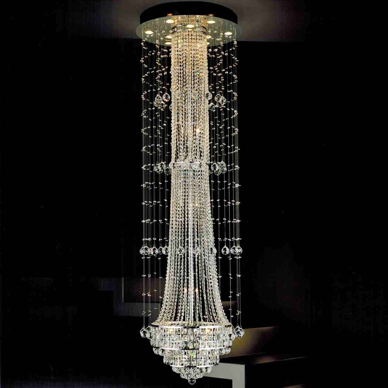 Chandelier Outstanding Modern Crystal Chandalier Modern With Regard To Long Chandelier Light (View 6 of 12)