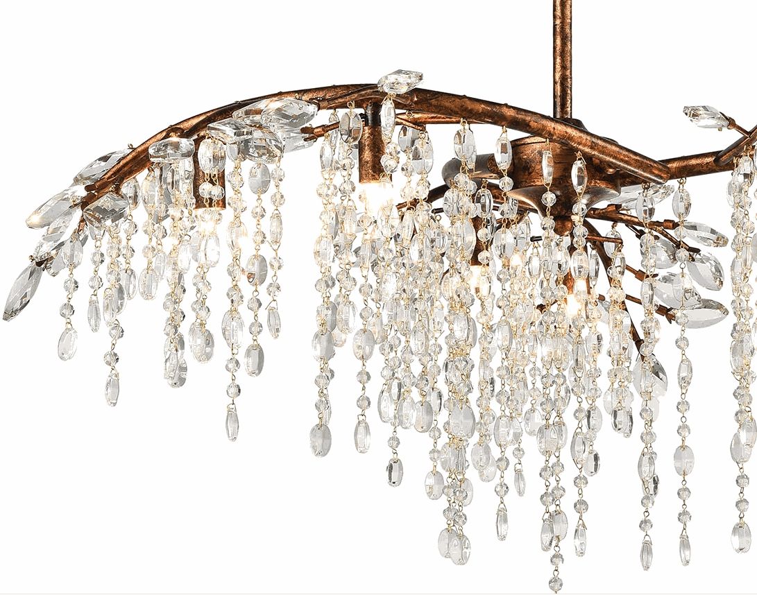 Chandelier With Crystal Leaves For Crystal Branch Chandelier (Photo 10 of 12)