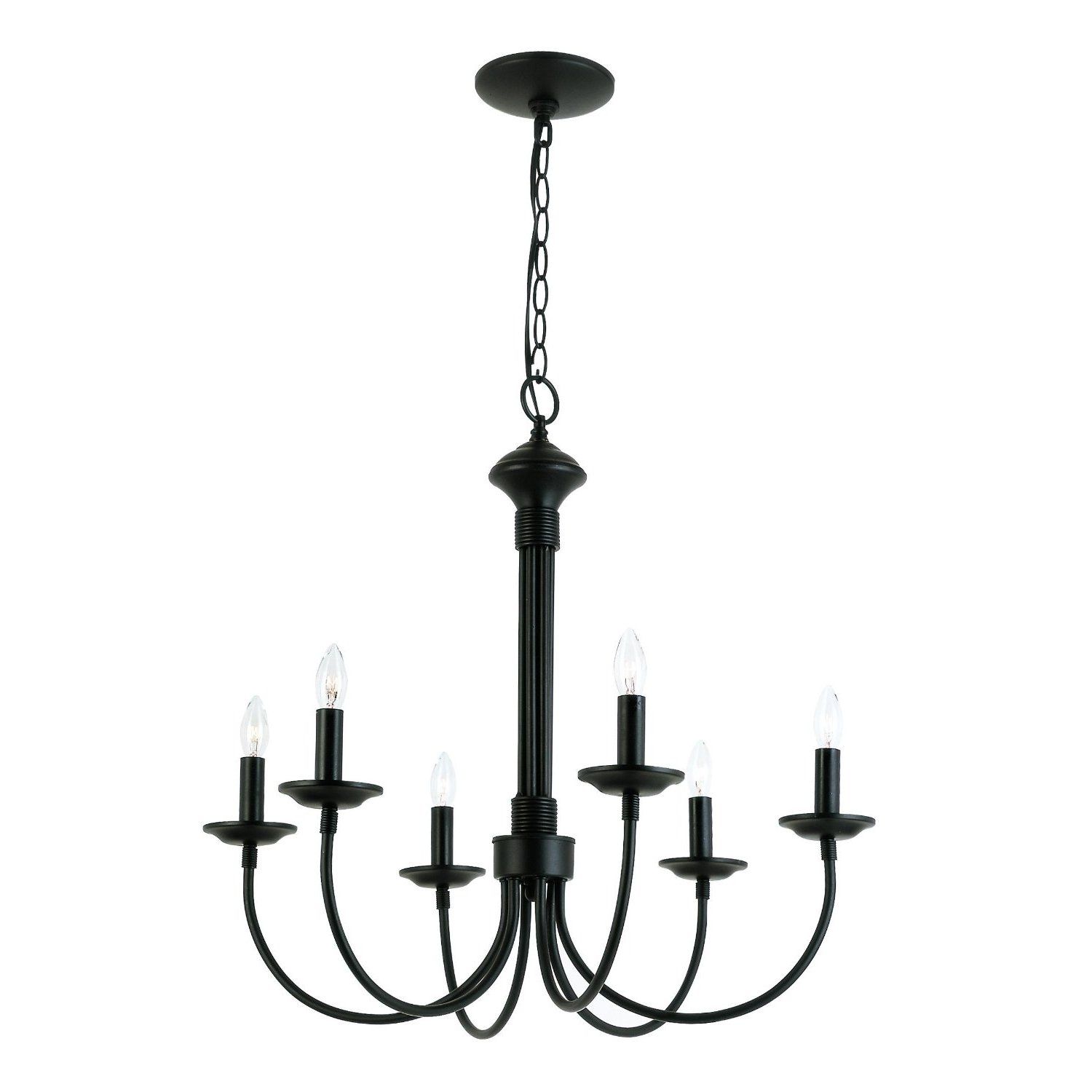 Charlton Home Blue Heron 6 Light Candle Style Chandelier Reviews Intended For Candle Light Chandelier (Photo 3 of 12)