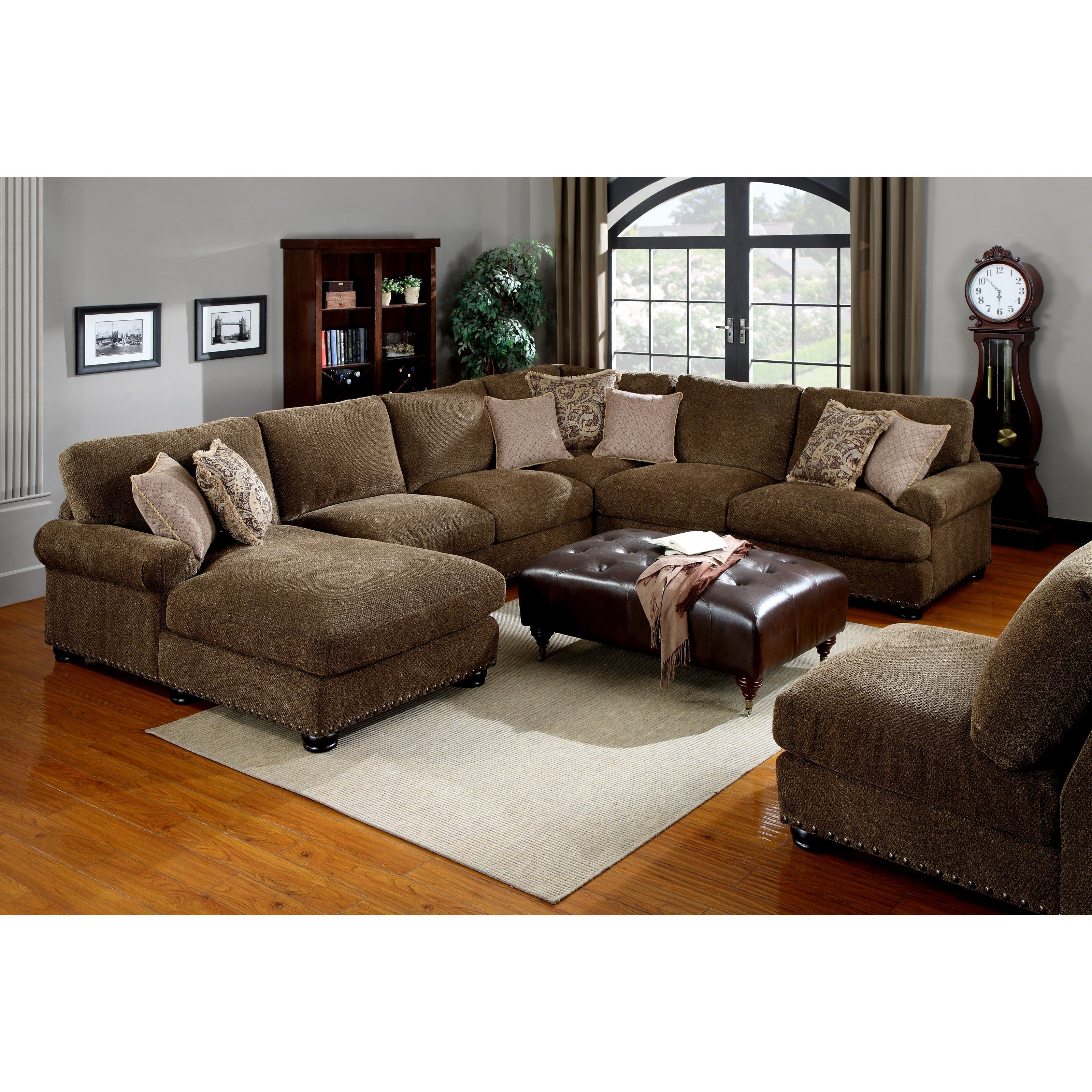 Cozy Chenille Sectional Sofas 13 For 10 Foot Sectional Sofa With Intended For 10 Foot Sectional Sofa (View 8 of 12)