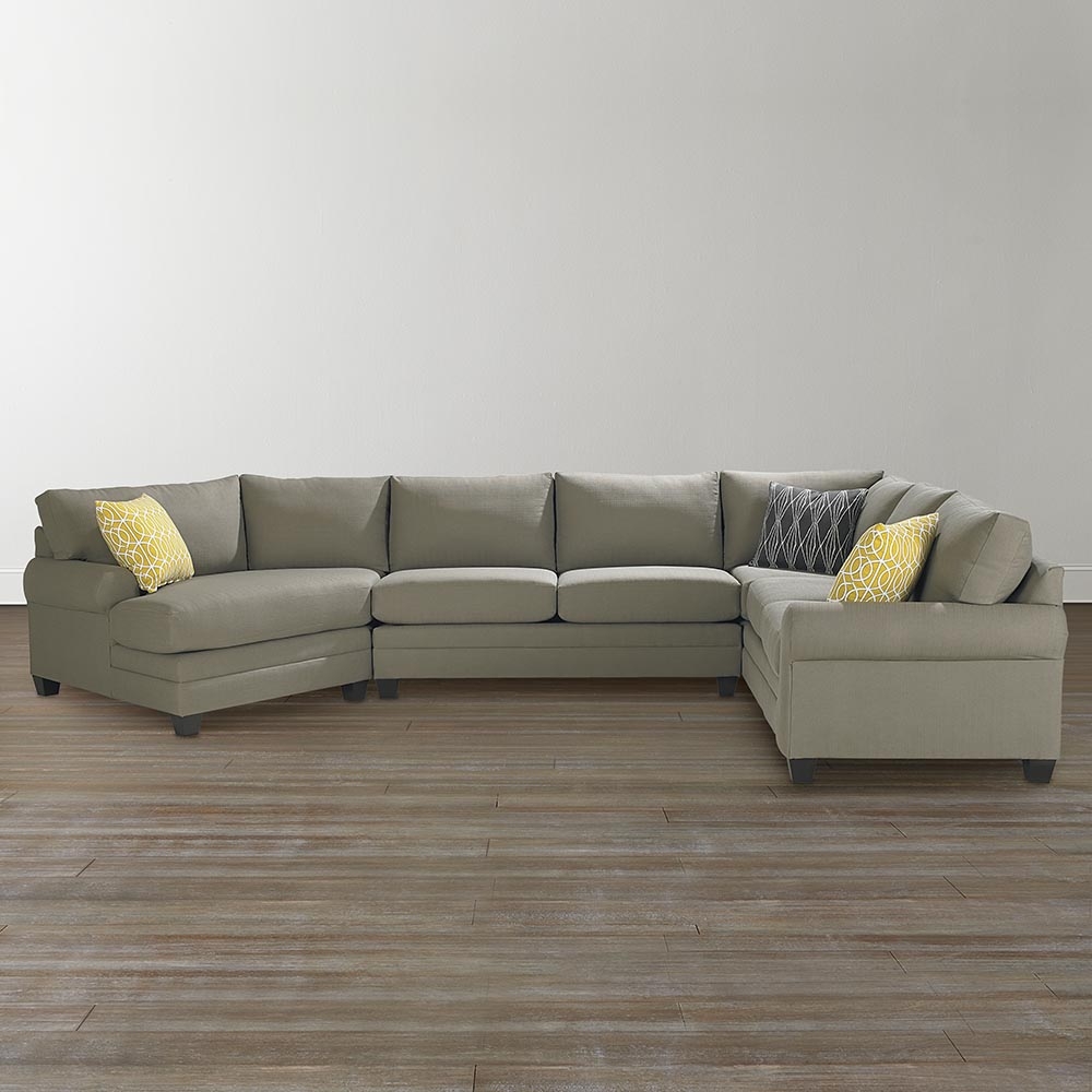 Cu2 Left Cuddler Sectional Sofa Bassett Home Furnishings For Cuddler Sectional Sofa (Photo 1 of 12)