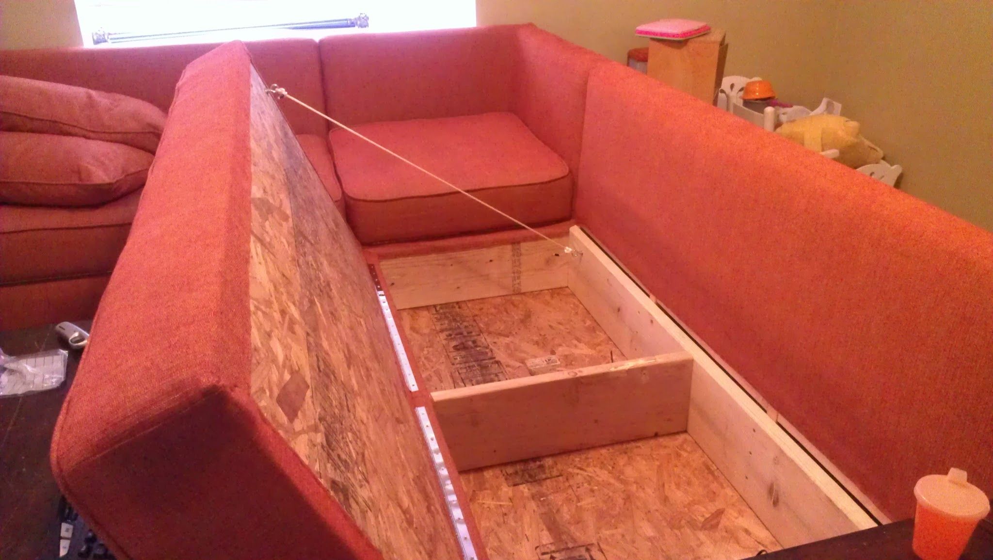 Diy Storage Sectional Free Plans Also From Ana White Also Intended For Diy Sofa Frame (View 2 of 12)