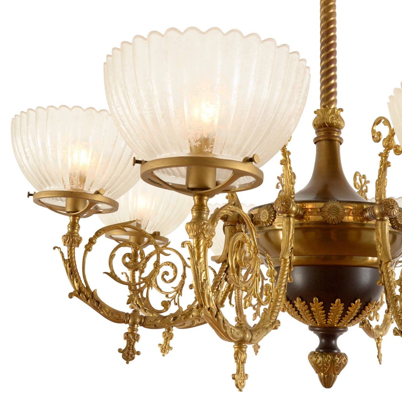 Eight Light Beaux Arts Chandelier With Ornate Ormolu Circa 1895 Intended For Ornate Chandeliers (View 8 of 12)