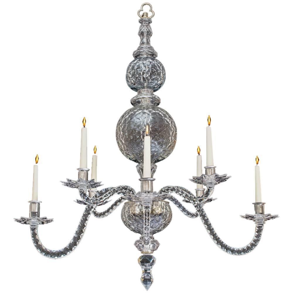 Extremely Rare English George Ii Period Cut Glass Chandelier For In Georgian Chandeliers (Photo 6 of 12)