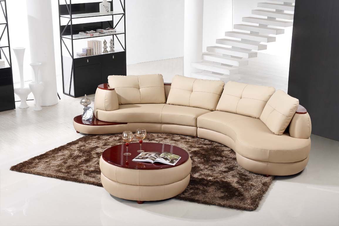 Furniture Alluring Unique Curved Couches With Classic Design Home Regarding Circle Sectional Sofa (View 10 of 12)