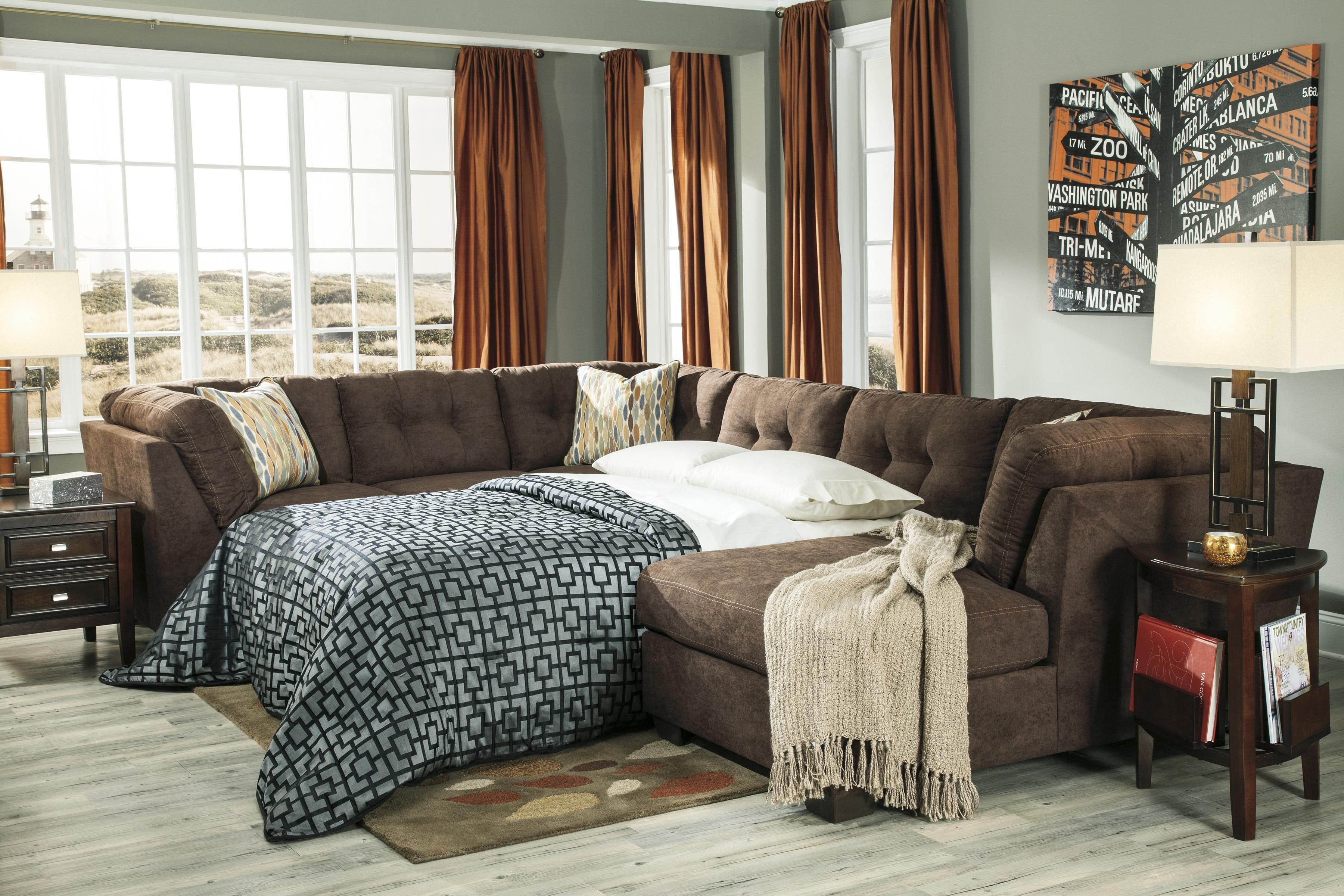 Furniture Wondrous Alluring Sectional With Sleeper For Home Within 3 Piece Sectional Sleeper Sofa (View 12 of 12)