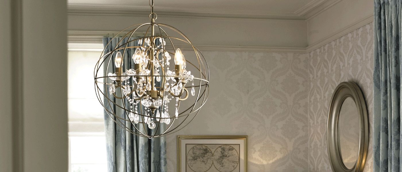 Gold Shamley Sphere Chandelier At Laura Ashley Pertaining To Sphere Chandelier (Photo 2 of 12)