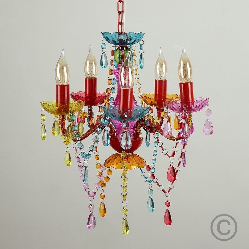 Gypsy Chandelier Pendant Ceiling Light Multi Coloured Large With Colourful Chandeliers (Photo 7 of 12)