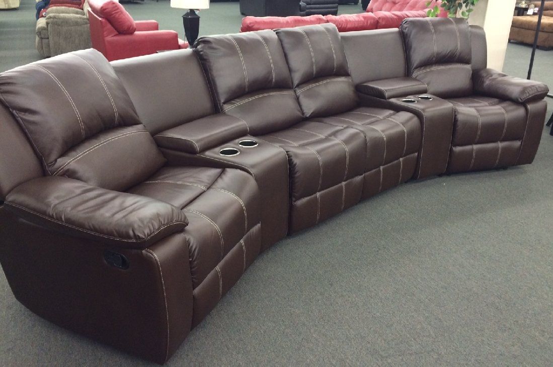 Jamestown Umber 5 Piece Theater Sectional Corinthian At Pertaining To Corinthian Sectional Sofas (View 8 of 12)