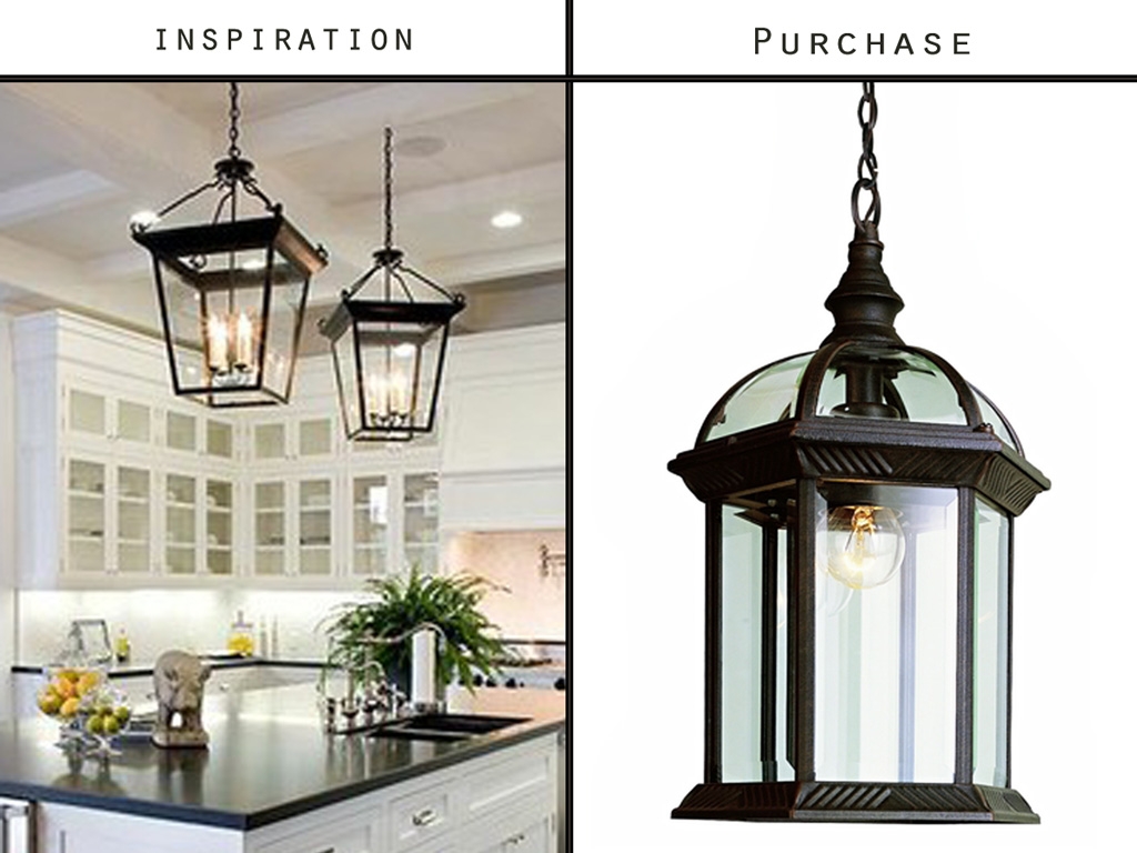 lantern style kitchen pendant light