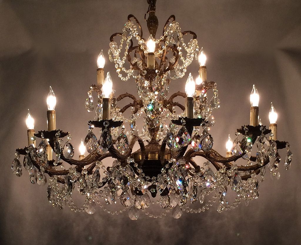 Learn Trade Secrets Restoring Old Antique Brass Chandeliers For Crystal And Brass Chandelier (Photo 19 of 264)