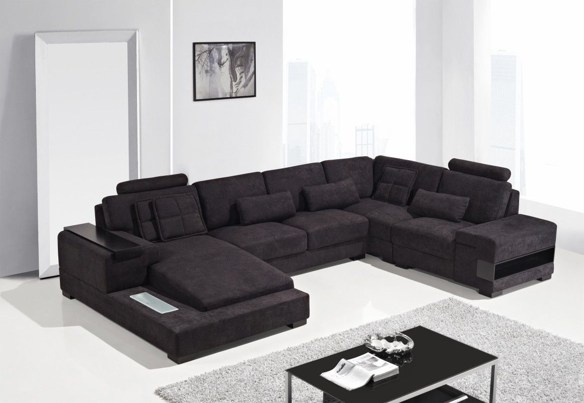 Modern Fabric Sectional Sofa Intended For Fabric Sectional Sofa (Photo 11 of 12)