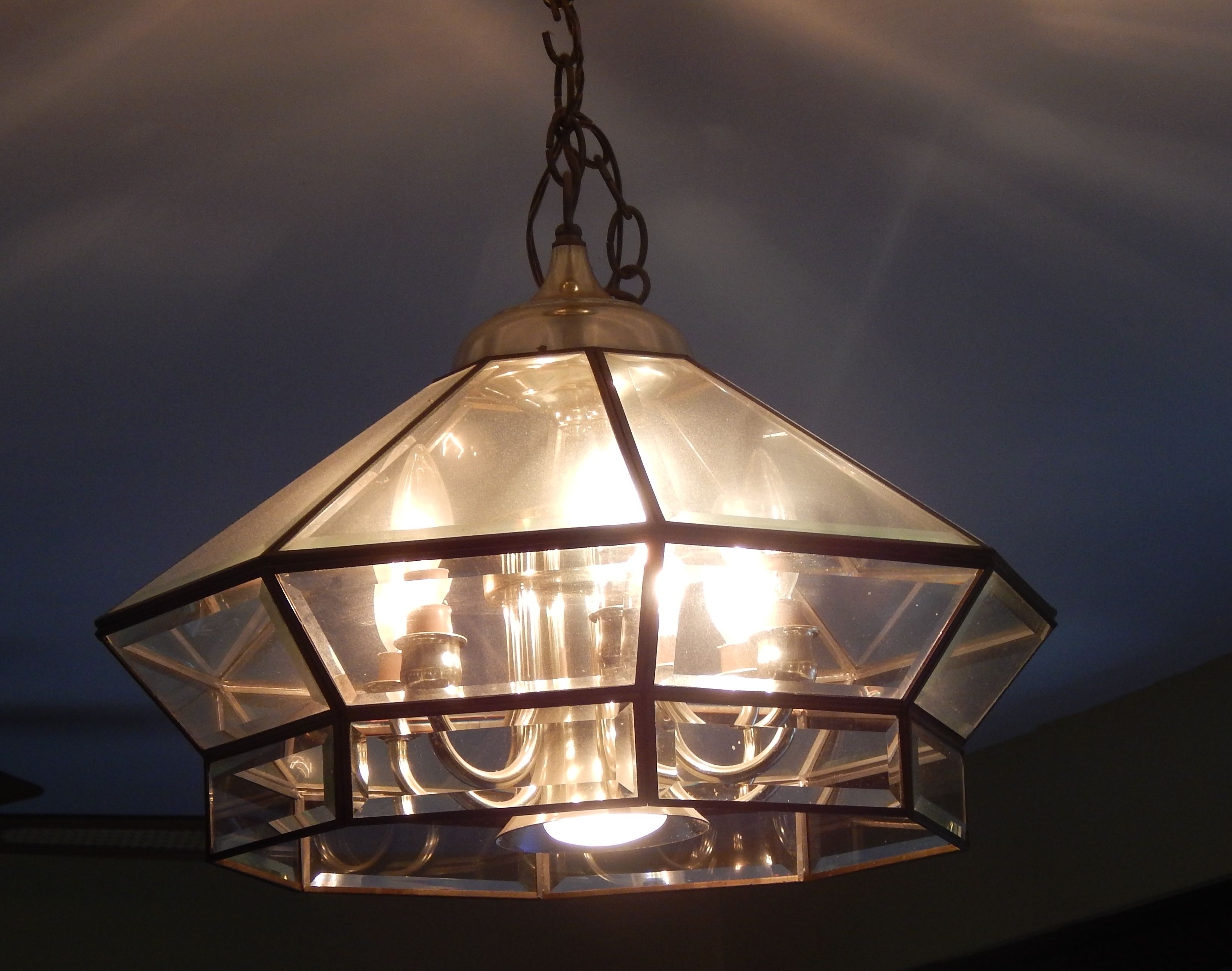 Old Brass Chandelier Update Restyle4life Throughout Brass And Glass Chandelier (View 8 of 12)