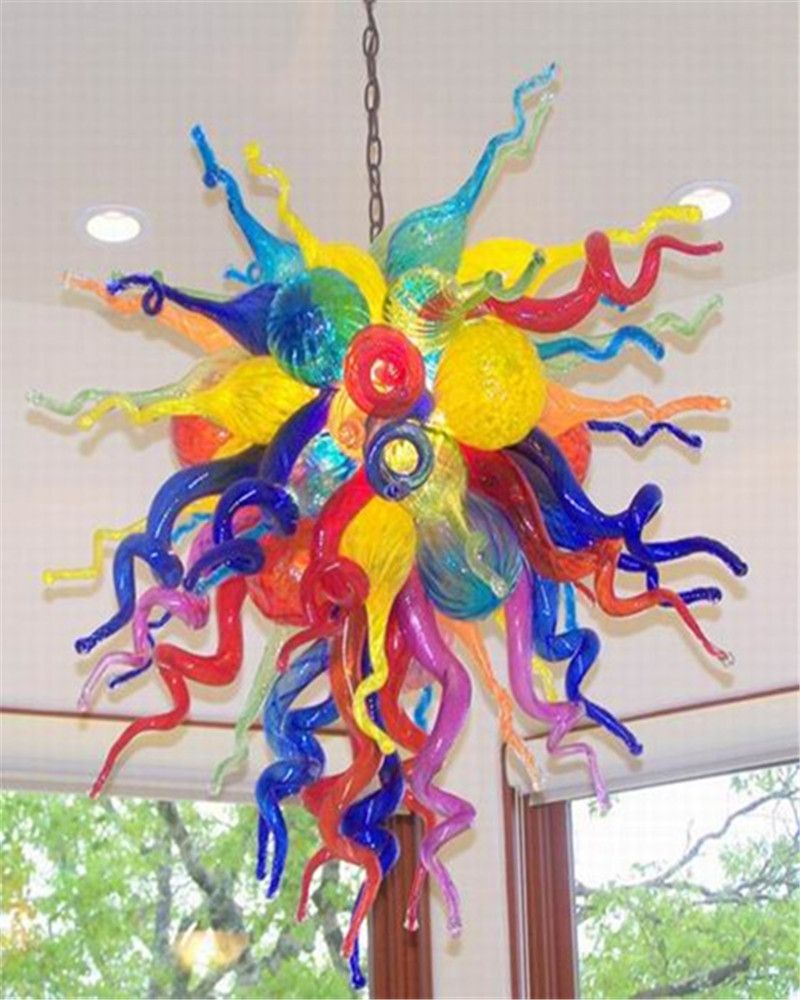 Popular Coloured Glass Chandeliers Buy Cheap Coloured Glass In Coloured Glass Chandelier (View 2 of 12)