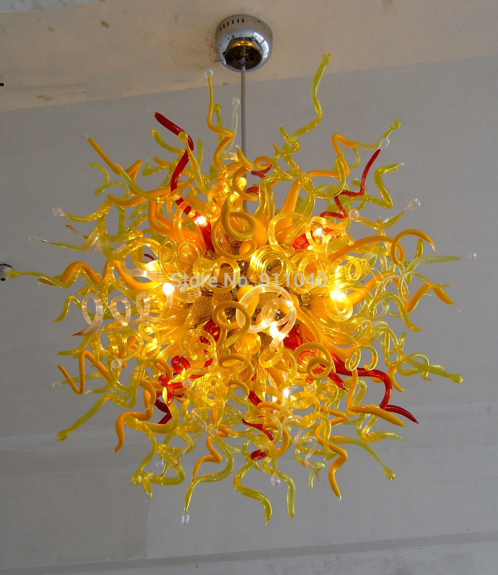 Popular Coloured Glass Chandeliers Buy Cheap Coloured Glass Pertaining To Coloured Glass Chandelier (Photo 1 of 12)