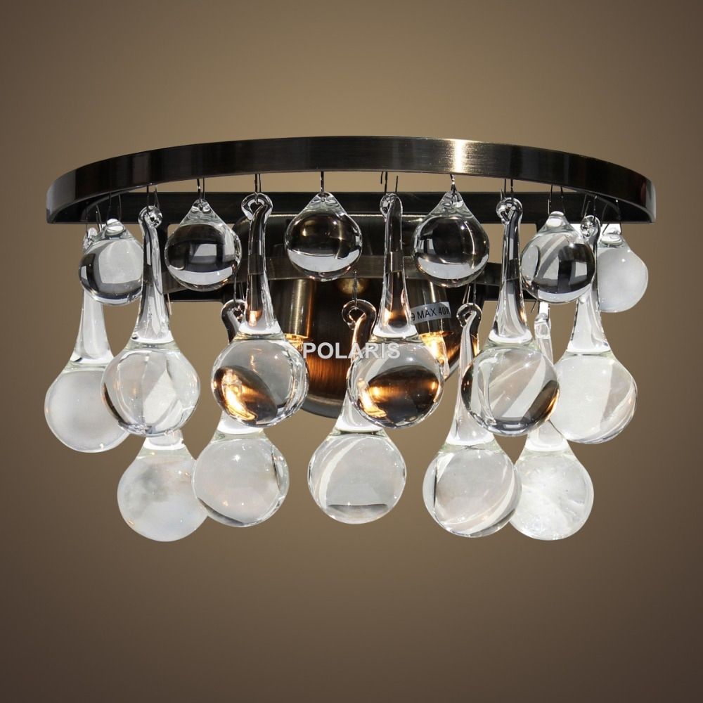 Popular Crystal Chandelier Wall Sconces Buy Cheap Crystal Within Black Chandelier Wall Lights (View 12 of 12)