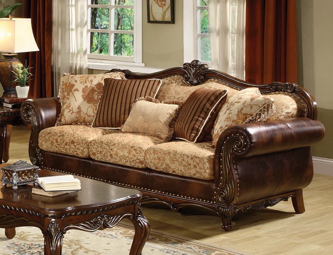 Sale 433600 Remington Traditional 3 Pc Bonded Leather And Regarding Elegant Fabric Sofas (View 8 of 12)