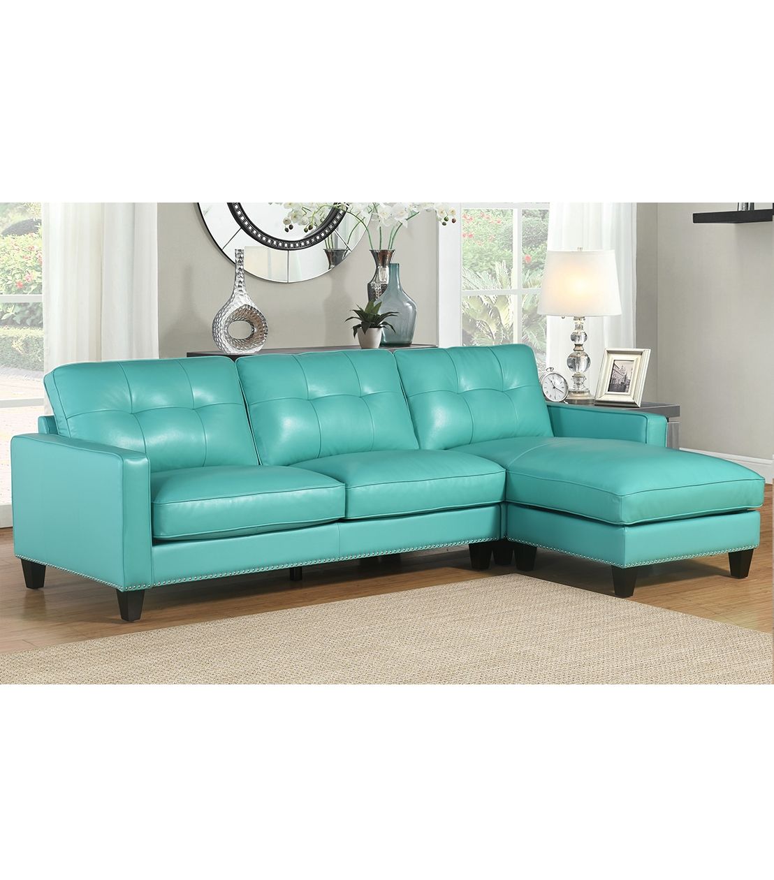 Sectionals Metropolitan Leather Sectional Intended For Abbyson Sectional Sofa (View 4 of 12)