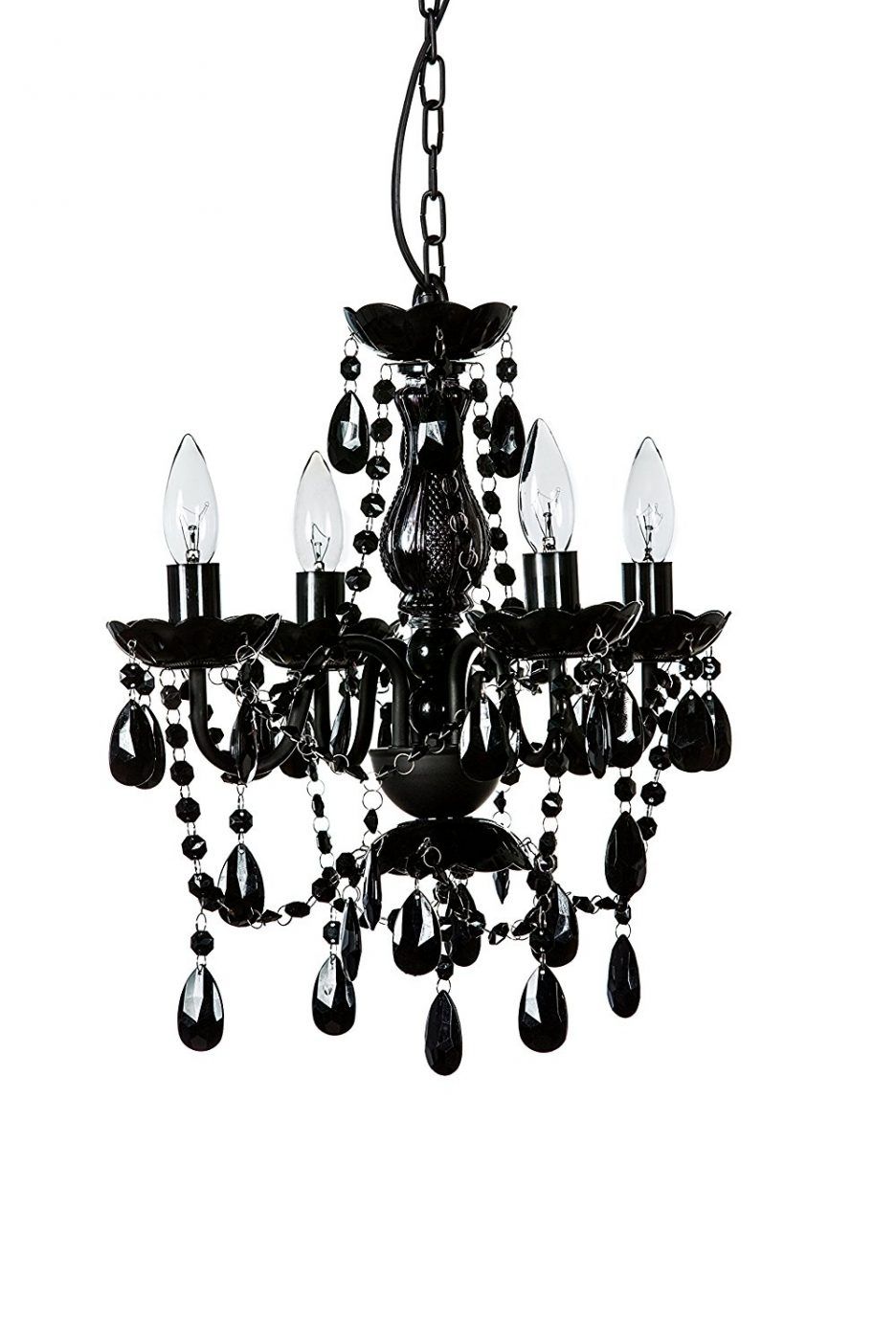 The Original Gypsy Color 4 Light Small Black Chandelier Black With Antique Black Chandelier (View 8 of 12)