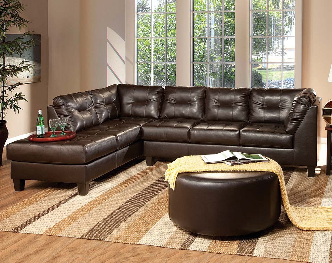 Transitional Sofa Dark Brown Fabric Venus Chocolate Sectional With Regard To Chocolate Brown Sectional Sofa (Photo 1 of 12)