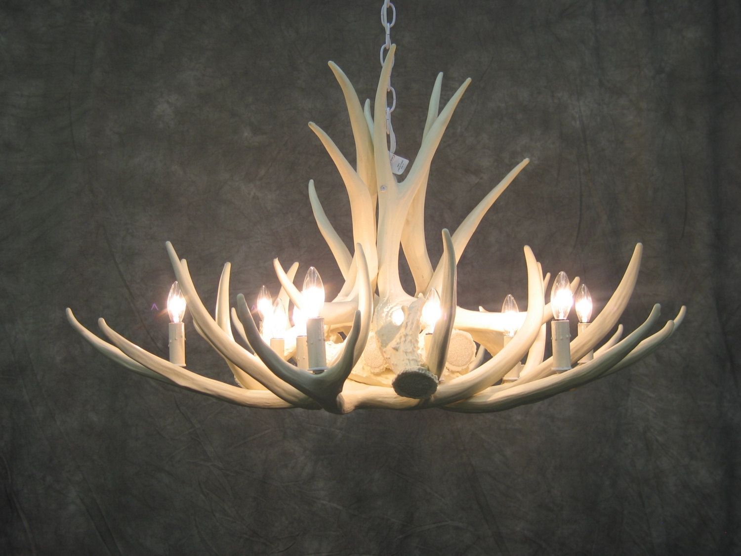 White Antler Chandelier Faux Deer Antler Chandelier D9 With Stag Horn Chandelier (View 9 of 12)