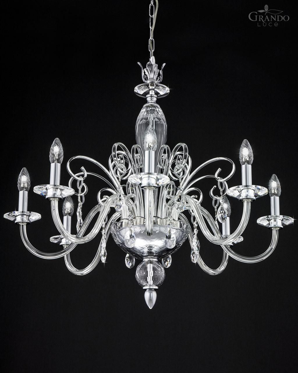 1208 Ch Chrome Crystal Chandelier With Swarovski Elements With Regard To Crystal And Chrome Chandeliers (View 7 of 12)