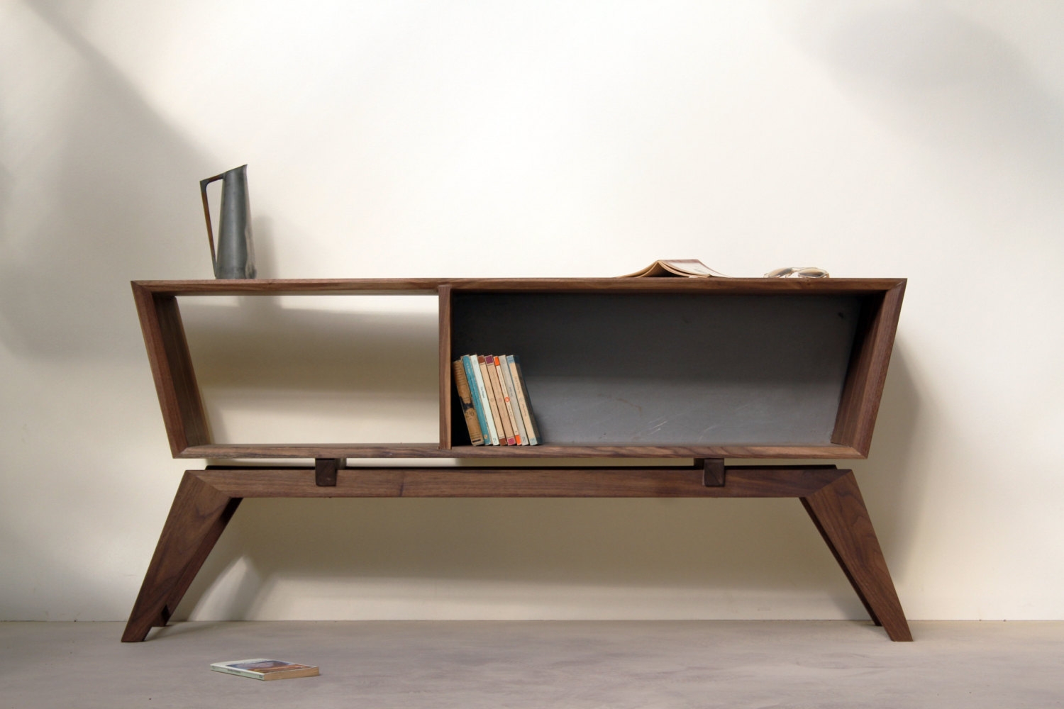 15m Walnut Industrial Tv Stand Mid Century Modern Intended For Bespoke Tv Stand (Photo 1 of 15)