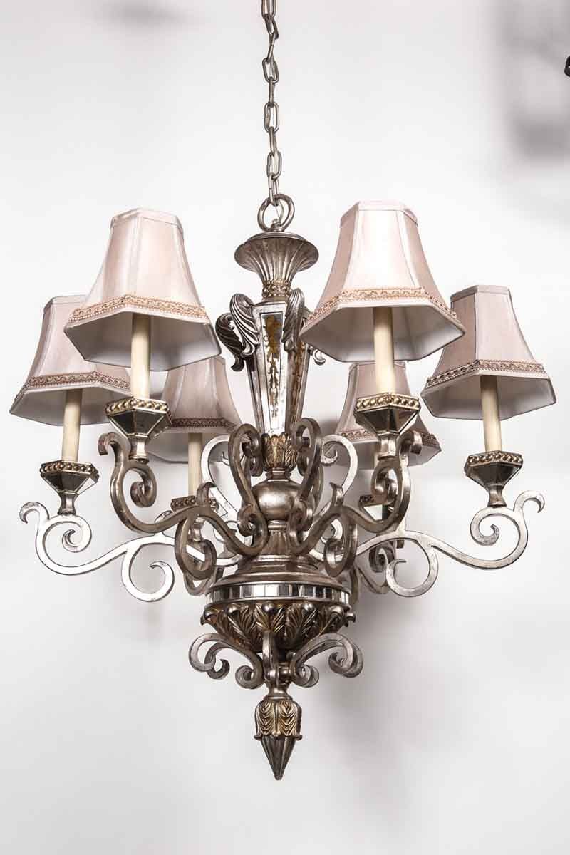 1920s Mirrored Chandelier With Six Arms Olde Good Things With Regard To Mirrored Chandelier (Photo 7 of 12)