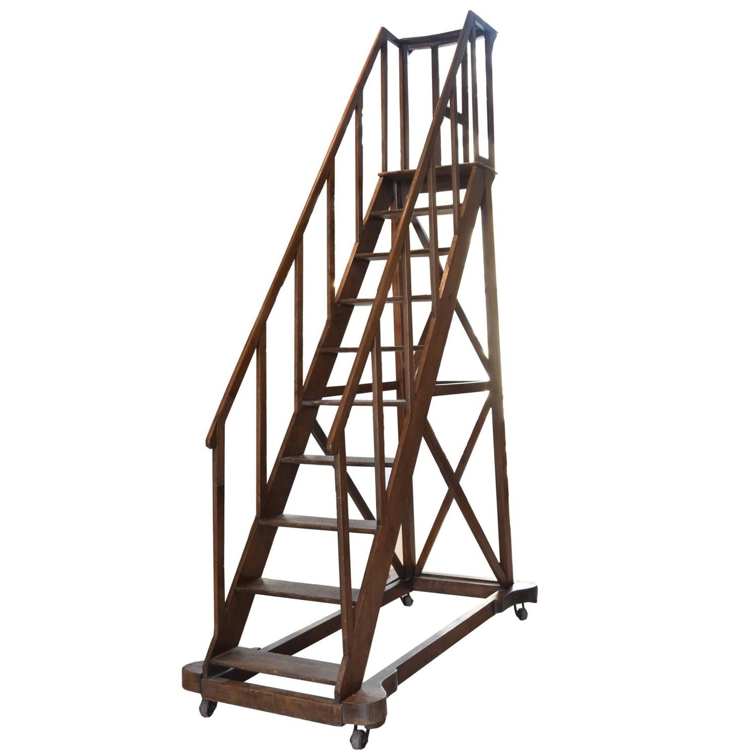 19th Century Library Ladder For Sale At 1stdibs With Library Ladder (View 6 of 15)
