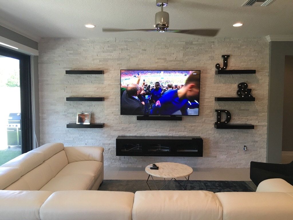 25 Great Ideas About Floating Tv Stand On Pinterest Regarding Built In Bookshelves With Tv (View 13 of 15)