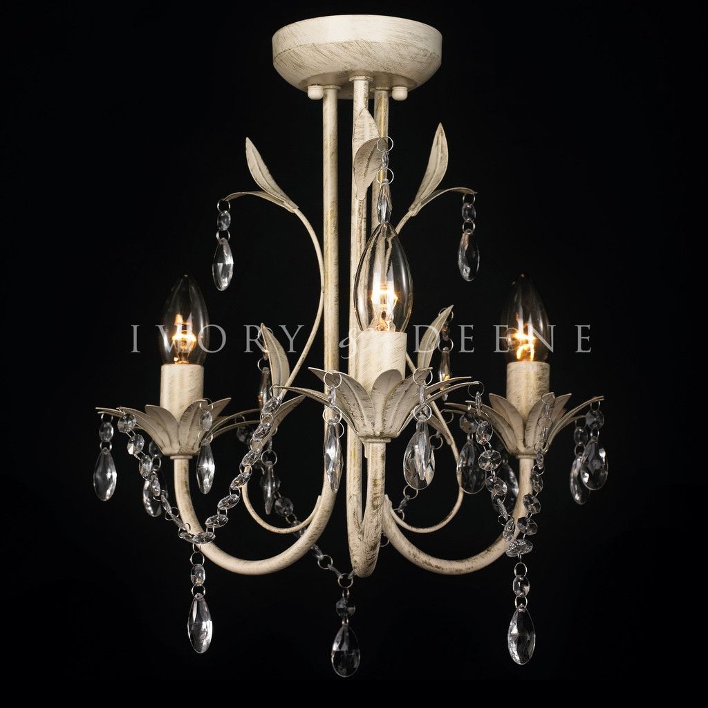3 Light Chandelier Design Of Your House Its Good Idea For Your Pertaining To Cream Crystal Chandelier (View 4 of 12)