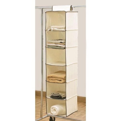 6 Shelf Hanging Wardrobe Storage Unit Sweater Organiser Amazonco Pertaining To Hanging Wardrobe Shelves (Photo 1 of 15)