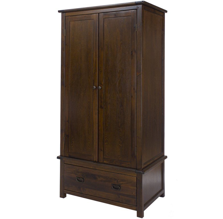 Abdabs Furniture Boston Country House Dark Wardrobe With Drawer With Dark Wood Wardrobes (View 3 of 15)