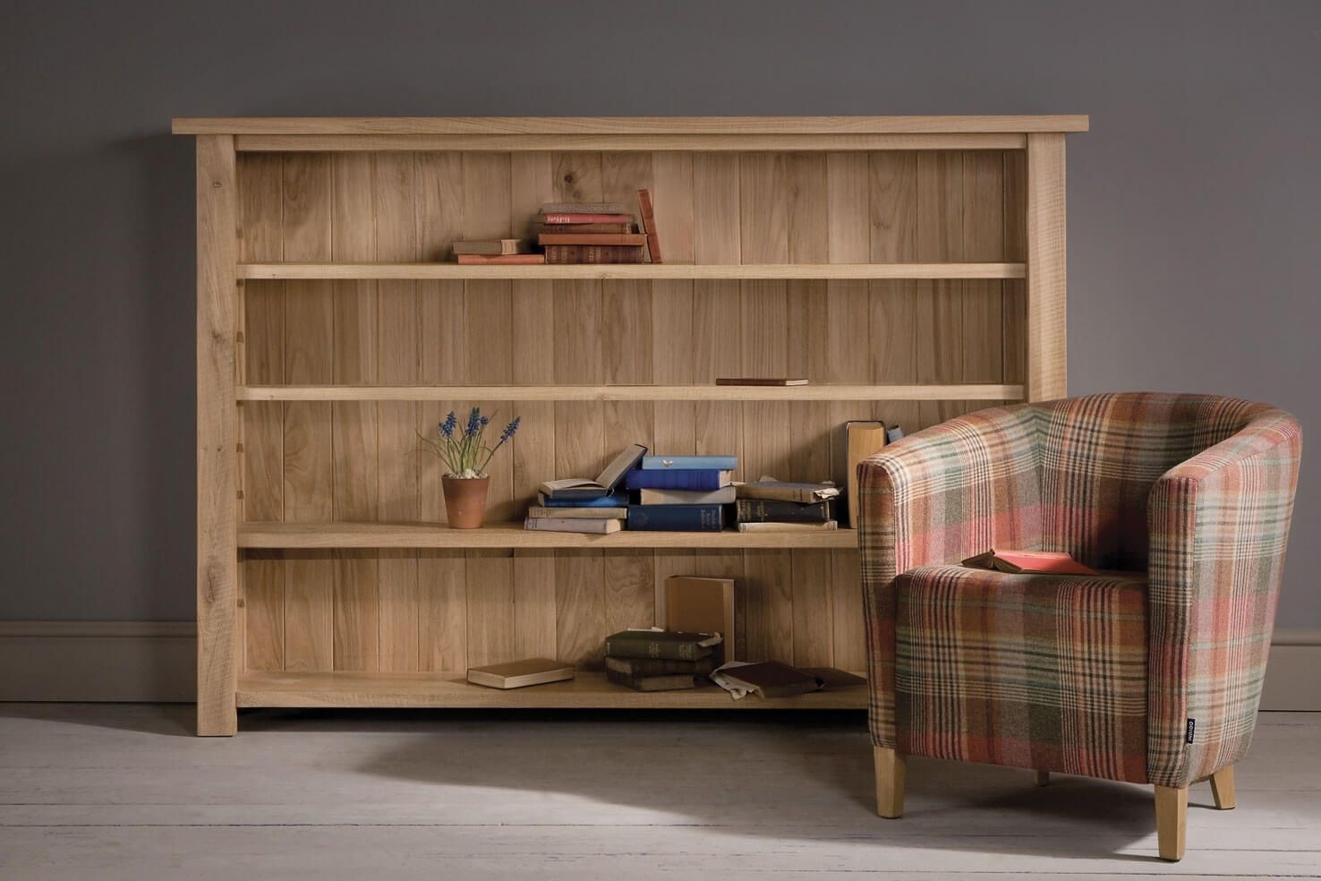 Alderman Low Oak Bookcase Indigo Furniture For Oak Bookcase (Photo 86 of 264)