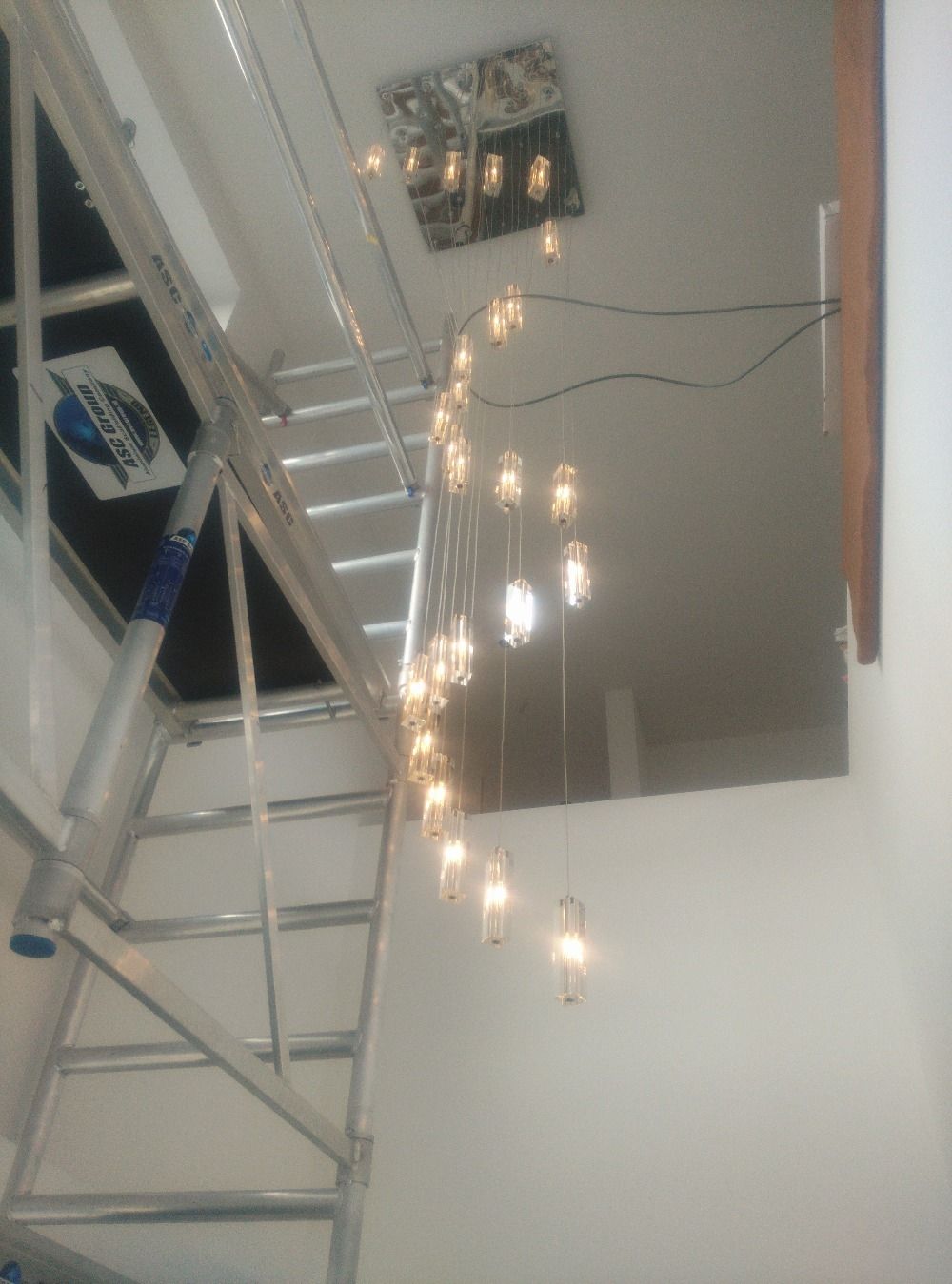 Aliexpress Buy Led Crystal Chandelier Lighting Stairway Long Inside Stairway Chandelier (View 6 of 12)