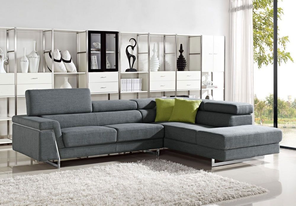 Amazing Sectional Modern Sofa With Sofas Sectionals Fabric Intended For Modern Sofas Sectionals (View 5 of 15)