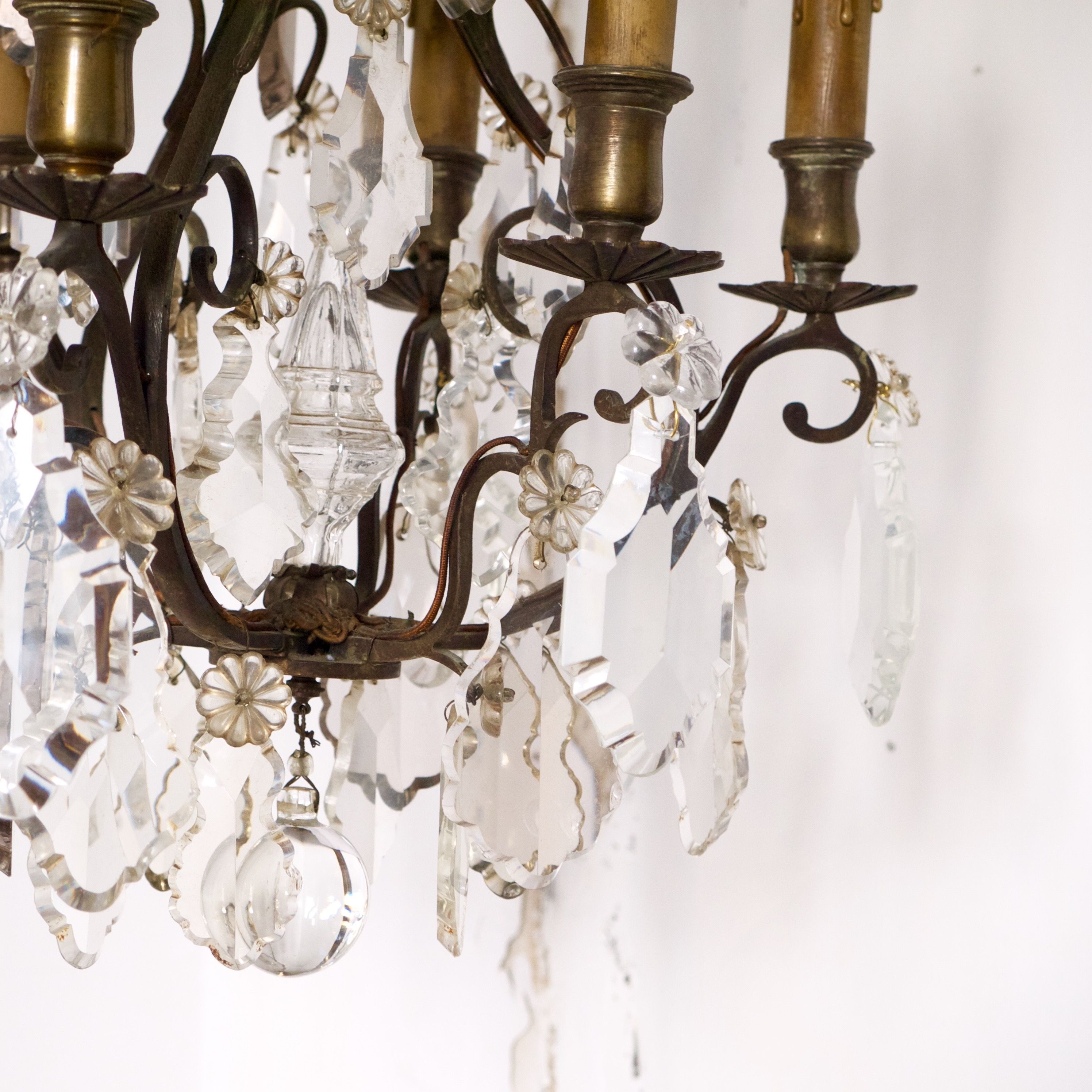 Antique Crystal French Bronze Chandelier Omero Home Inside French Bronze Chandelier (Photo 7 of 12)
