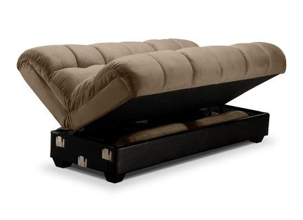 Ara Futon Sofa Bed With Storage Hazelnut Value City Furniture Throughout City Sofa Beds (View 7 of 15)