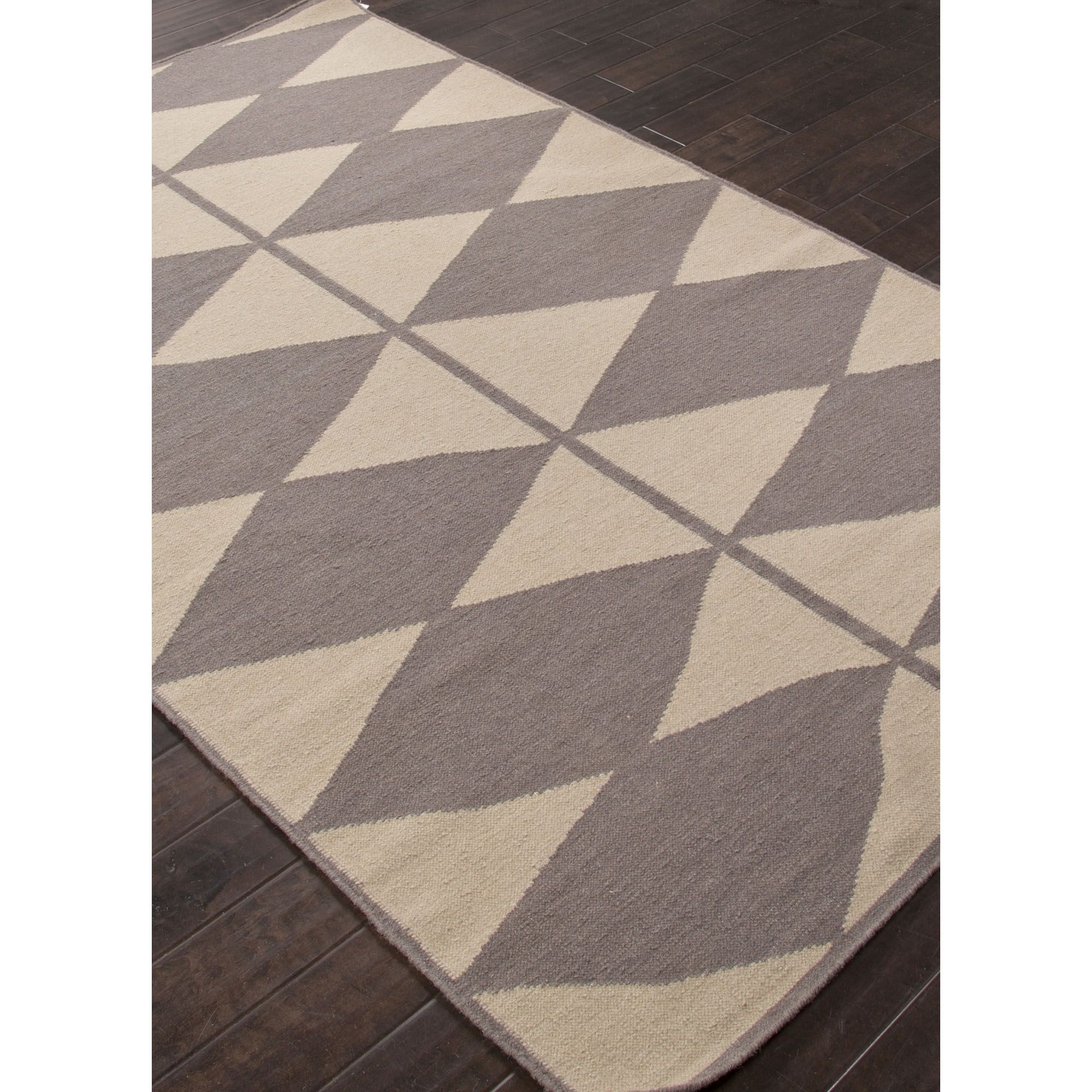 Asterlane Flat Weave Geometric Pattern Grayivory Wool Area Rug Within Wool Area Rugs 4× (View 8 of 15)