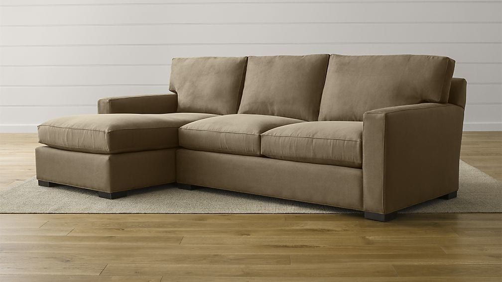 Axis Ii Brown Fabric Sectional Sofa Crate And Barrel Within Small 2 Piece Sectional Sofas (View 10 of 15)