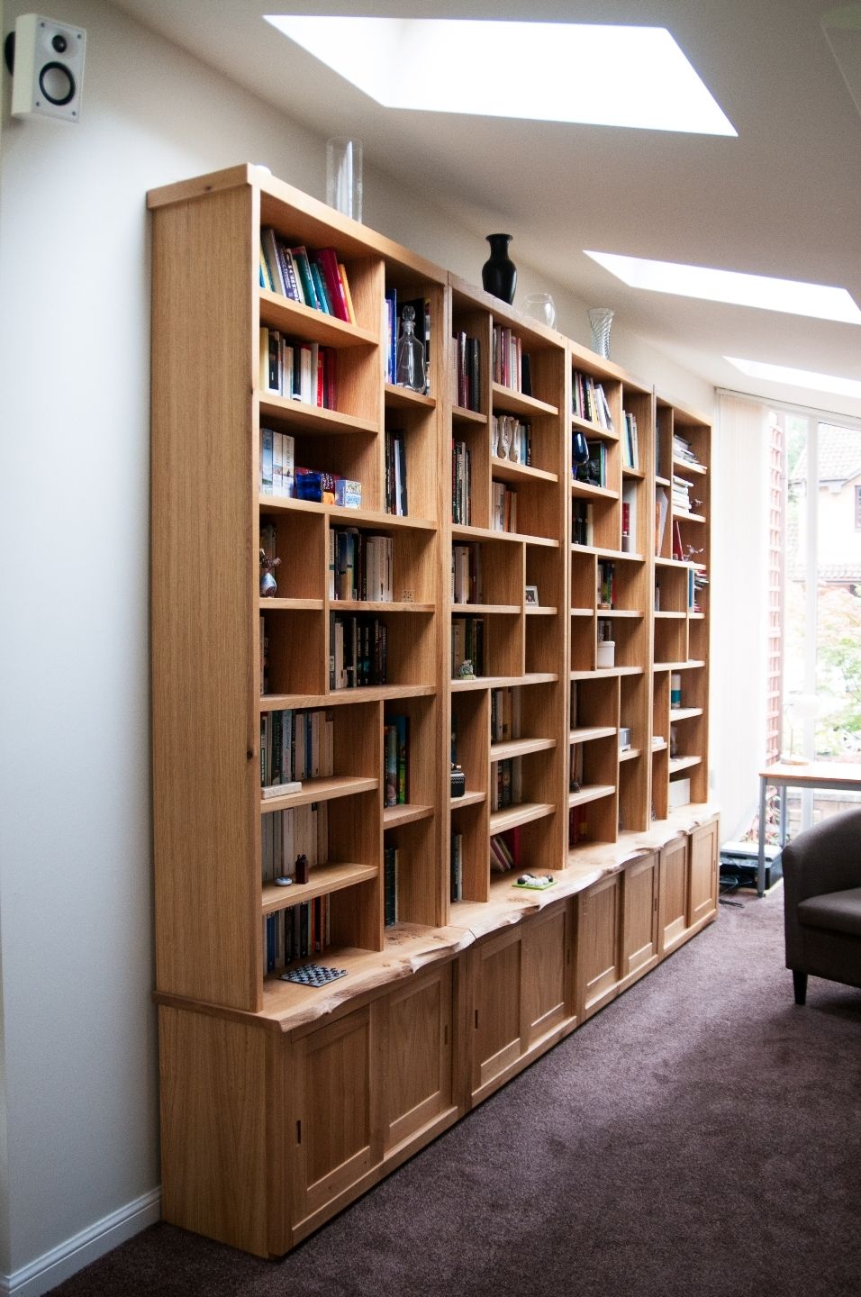 Bespoke Furniture Handmade In Scotland Organic Geometry For Bookcases With Cupboards (Photo 11 of 12)